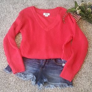 VS PINK Red Sweater Oversized Look!